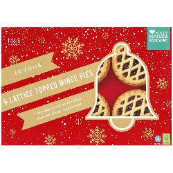 M&S 6 Lattice Topped Mince Pies