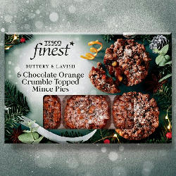 Tesco Finest Chocolate Orange Crumble Topped Mince Pies